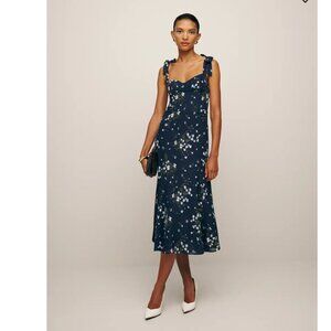 Reformation Nadira Midi Dress | Chopine Blue floral | Size 0